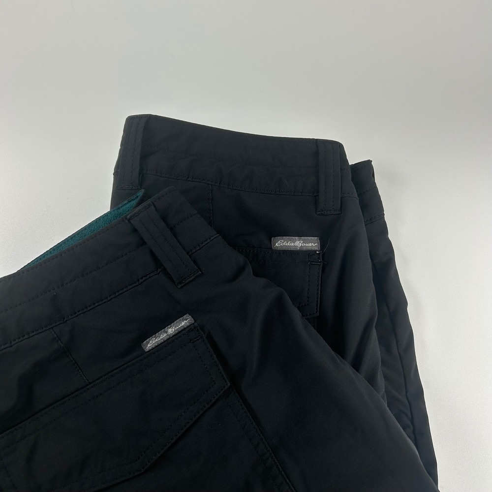 Eddie Bauer WMNS 6P Guide Pro Fleece Lined Cargo Pants Black Lot of 2 Hiking - Picture 2 of 6